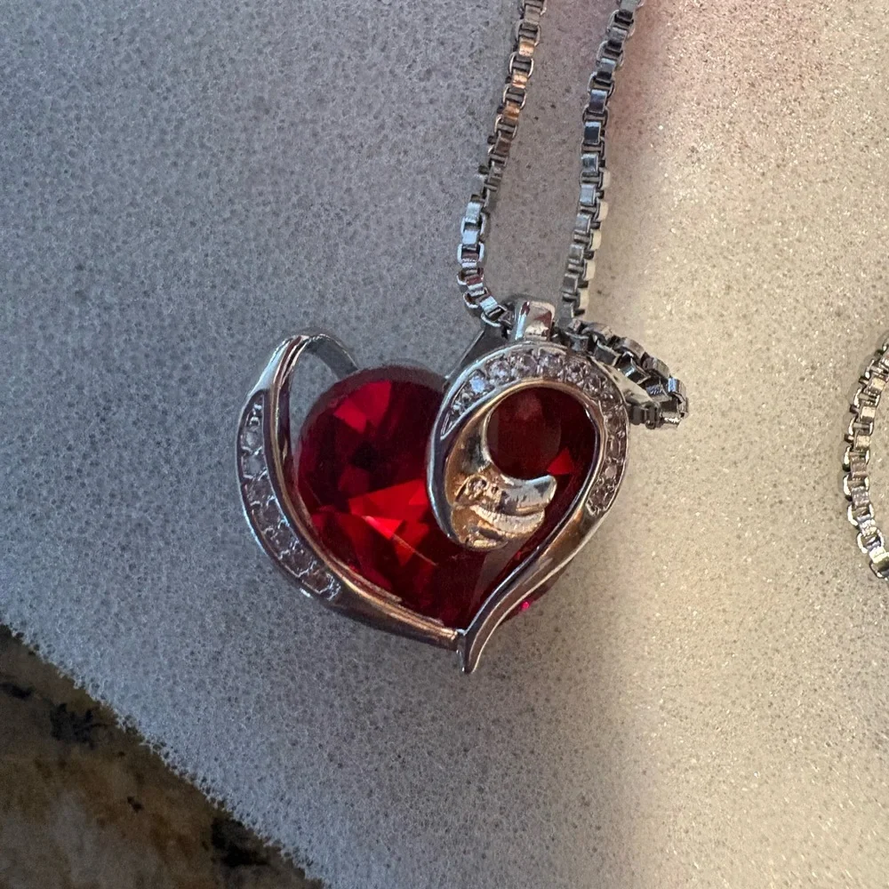 🌹Preserved Lighted Rose Box with Necklace